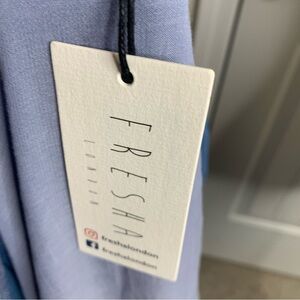 Fresha London blue long sleeves maxi wrap‎ dress size medium